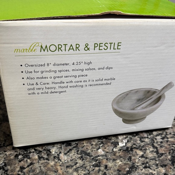 White Marble Mortar Bowl - Picture 7 of 8